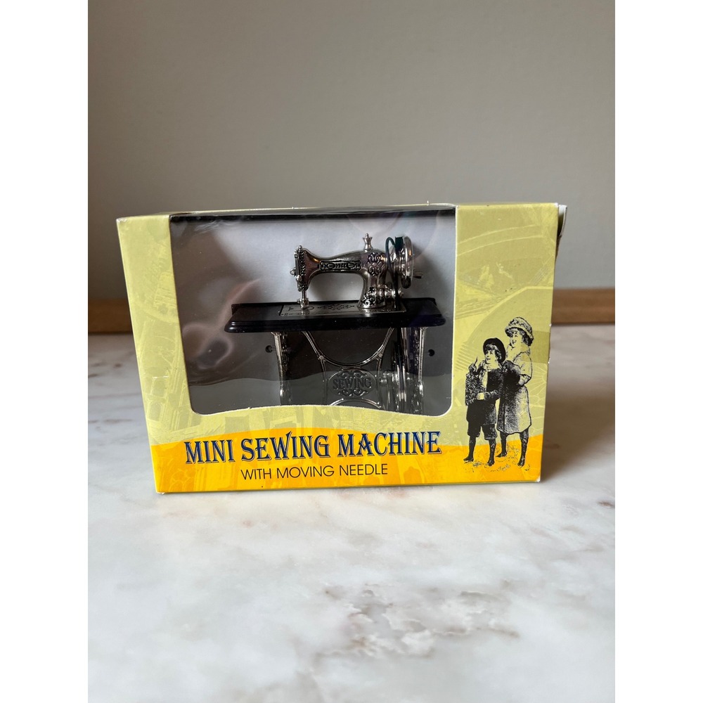 Dollhouse Die Cast Mini Sewing Machine Treadle Moving Parts